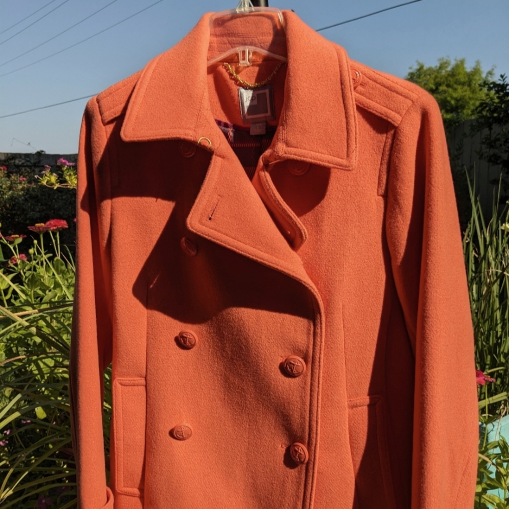 Pea coat, Wool Blend, Large. EUC